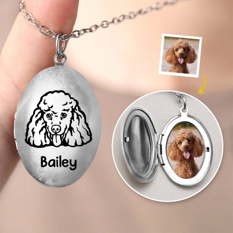 Custom Photo You're Always On My Mind - Memorial Personalized Custom Locket Necklace - Sympathy Gift For Pet Owners, Pet Lovers