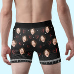 Custom Photo Funny Inch Love Gifts for Couples - Personalized Boxer Briefs