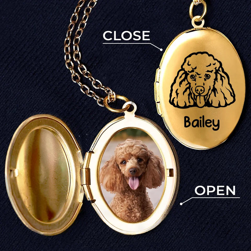 Custom Photo You're Always On My Mind - Memorial Personalized Custom Locket Necklace - Sympathy Gift For Pet Owners, Pet Lovers