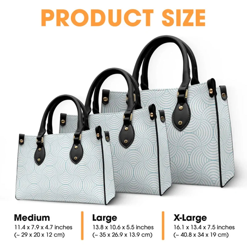 Grandma’s Touch Is A Hug For The Soul - Family Personalized Custom 3D Inflated Effect Printed Leather Handbag - Gift For Mom, Grandma
