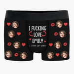 Custom Photo When You Laugh, My World Sings Along - Couple Personalized Custom Boxer Briefs, Men's Boxers - Gift For Husband Wife, Anniversary