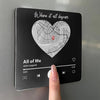 Location Map Where It All Began - Couple Personalized Custom Music Fridge Magnet That Can Play Songs - Map Art, Gift For Husband Wife, Anniversary