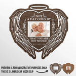 Custom Photo Always On Our Minds Forever In Our Hearts - Memorial Personalized Custom Car Visor Clip - Sympathy Gift For Family Members