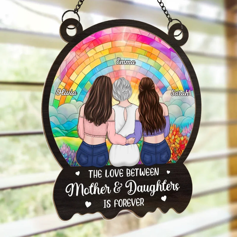 Daughters Are The Anchors Of A Mother’s Life - Family Personalized Window Hanging Suncatcher - Gift For Mom, Daughter