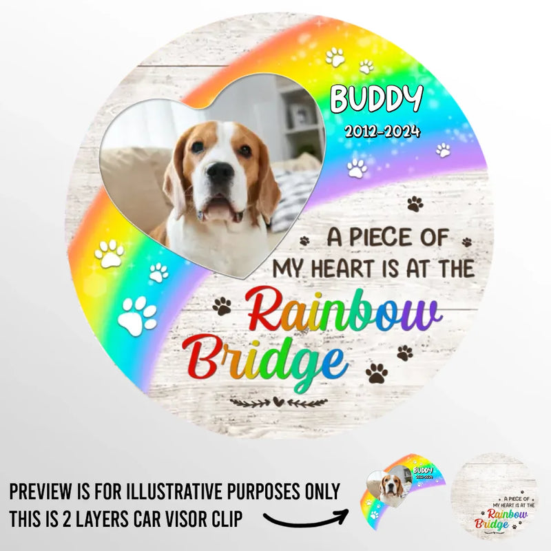 Custom Photo You Left Paw Prints On My Soul - Memorial Personalized Custom Car Visor Clip - Sympathy Gift For Pet Owners, Pet Lovers
