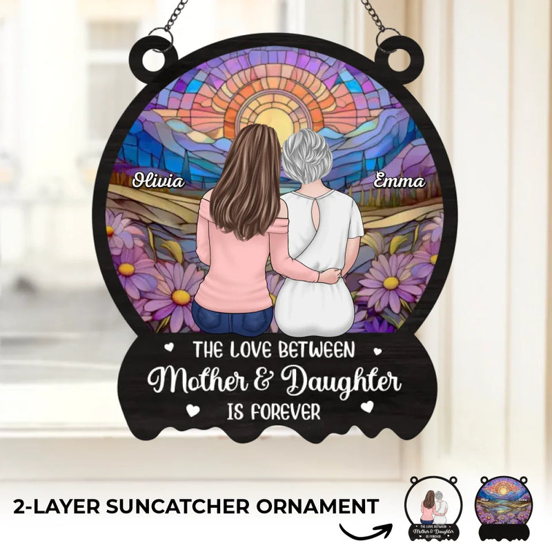 Daughters Are The Anchors Of A Mother’s Life - Family Personalized Window Hanging Suncatcher - Gift For Mom, Daughter