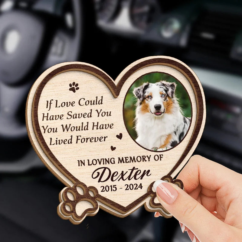 Custom Photo No Longer By My Side But Forever In My Heart - Memorial Personalized Custom Car Visor Clip - Sympathy Gift For Pet Owners, Pet Lovers