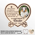 Custom Photo No Longer By My Side But Forever In My Heart - Memorial Personalized Custom Car Visor Clip - Sympathy Gift For Pet Owners, Pet Lovers