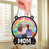 You Are My Sunshine On A Cloudy Day - Family Personalized Window Hanging Suncatcher - Gift For Mom, Daughter