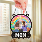 You Are My Sunshine On A Cloudy Day - Family Personalized Window Hanging Suncatcher - Gift For Mom, Daughter