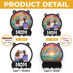You Are My Sunshine On A Cloudy Day - Family Personalized Window Hanging Suncatcher - Gift For Mom, Daughter