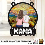You Are My Sunshine On A Cloudy Day - Family Personalized Window Hanging Suncatcher - Gift For Mom, Daughter