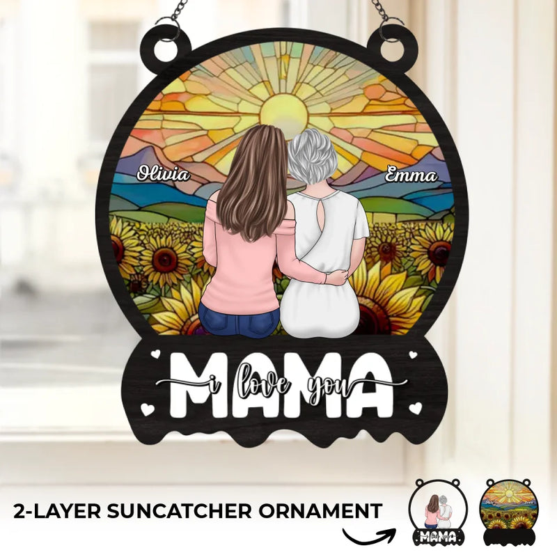 You Are My Sunshine On A Cloudy Day - Family Personalized Window Hanging Suncatcher - Gift For Mom, Daughter