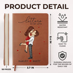 Letters To My Husband - Couple Personalized Custom Leather Journal - Gift For Husband Wife, Anniversary
