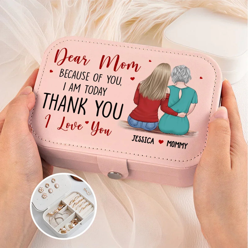 Thank You For Simply Being There Every Time - Family Personalized Custom Jewelry Case - Gift For Mom, Daughter