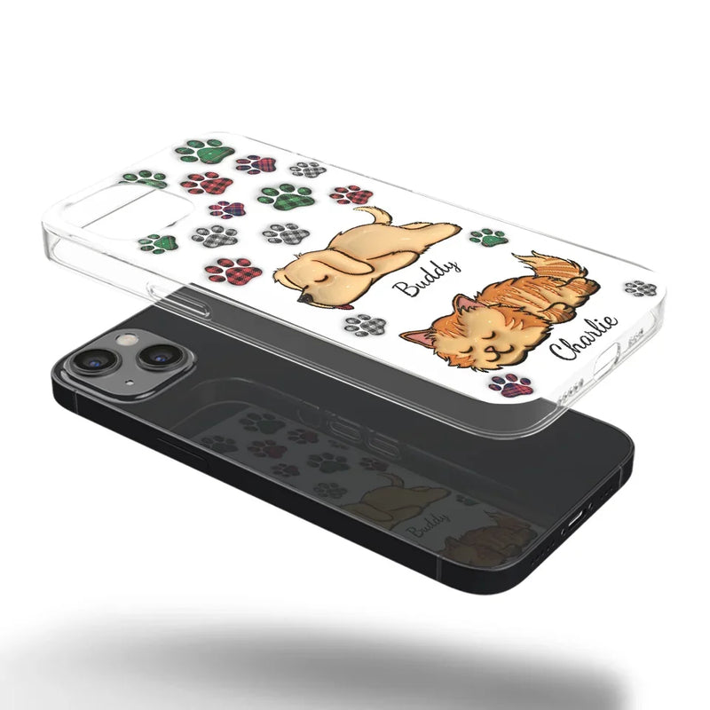 Pets Are Not Just Animals, They Are Family - Dog & Cat Personalized Custom 3D Inflated Effect Printed Clear Phone Case - Gift For Pet Owners, Pet Lovers
