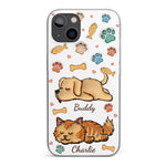 My Pets Are My Happy Place - Dog & Cat Personalized Custom 3D Inflated Effect Printed Clear Phone Case - Gift For Pet Owners, Pet Lovers
