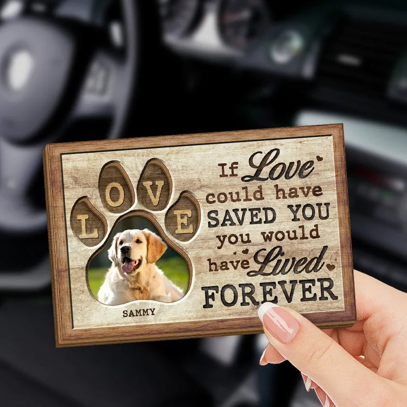 Custom Photo Your Paws Left Tracks On My Heart - Memorial Personalized Custom Car Visor Clip - Sympathy Gift For Pet Owners, Pet Lovers