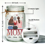 You’re Not Just Our Mom, You’re Our World - Family Personalized Custom Mason Jar Light - Gift For Mom, Daughter
