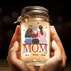 You’re Not Just Our Mom, You’re Our World - Family Personalized Custom Mason Jar Light - Gift For Mom, Daughter