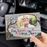 Custom Photo We're Always With You - Memorial Personalized Custom Car Visor Clip - Sympathy Gift For Family Members