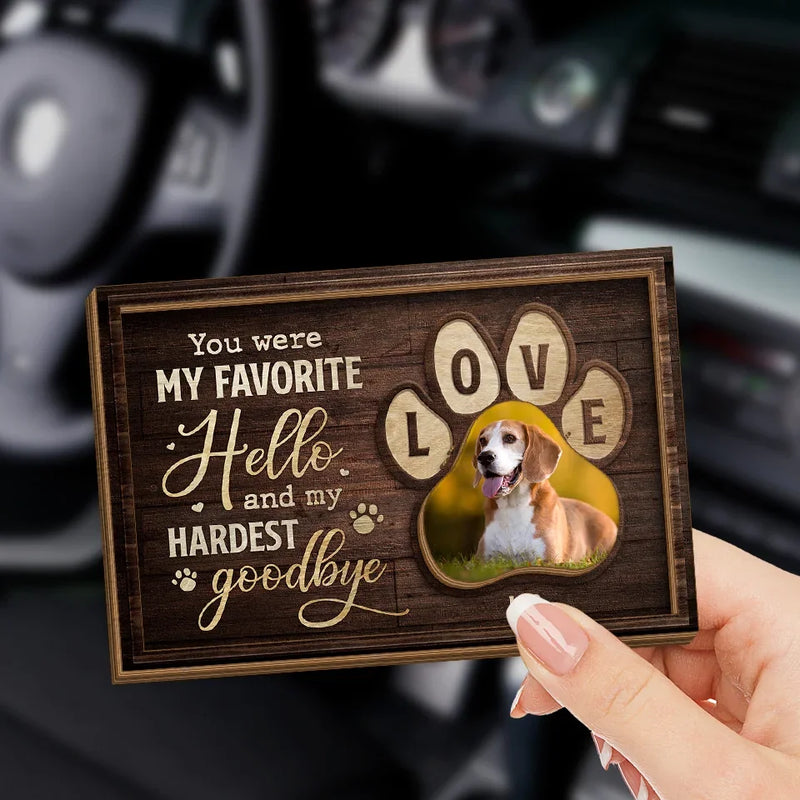 Custom Photo Paw Prints Fade, But Memories Remain - Memorial Personalized Custom Car Visor Clip - Sympathy Gift For Pet Owners, Pet Lovers