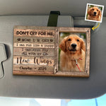 Custom Pet Photo Memorial Gifts for Dog Lovers - Personalized Car Visor Clip