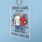 Drive Safe, My Love, Your Safety Is My Peace - Family Personalized Custom Car Ornament - Acrylic Custom Shaped - Gift For Mom, Daughter, Son