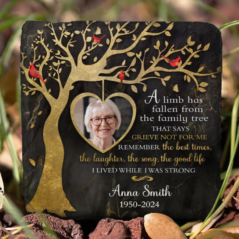 Custom Photo A Beautiful Soul Remembered - Memorial Personalized Custom Square Shaped Memorial Stone - Sympathy Gift For Family Members