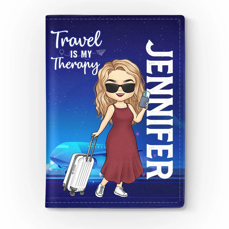 Work, Travel, Save, Repeat - Travel Personalized Custom Passport Cover, Passport Holder - Holiday Vacation Gift, Gift For Adventure Travel Lovers