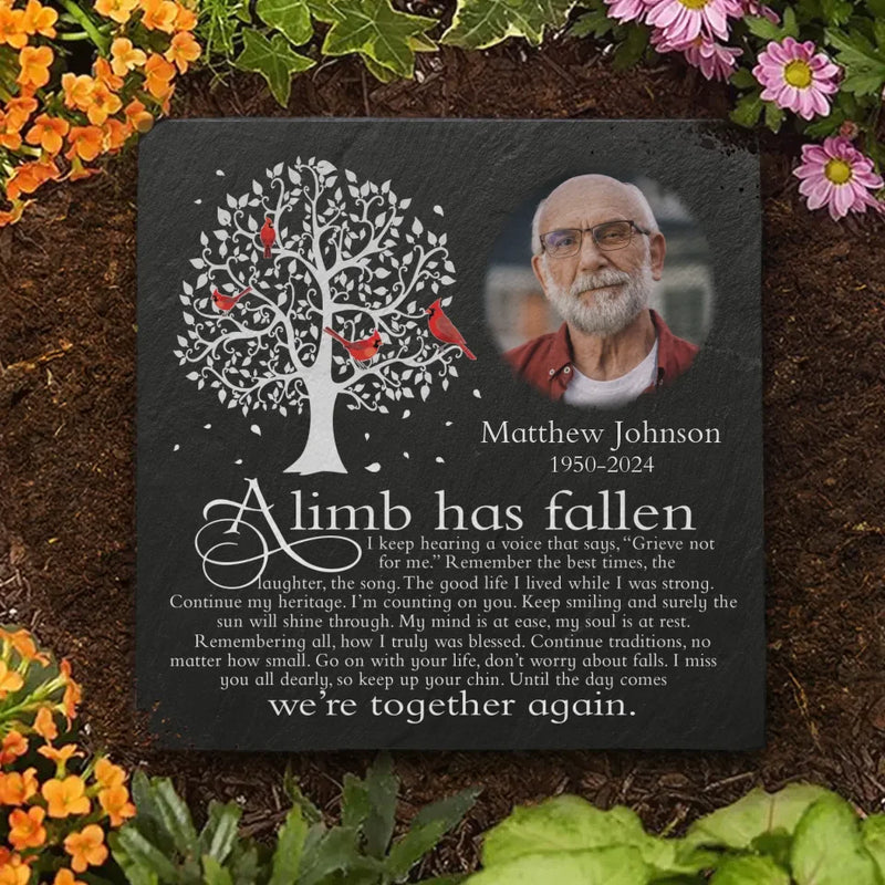 Custom Photo Remember The Best Times - Memorial Personalized Custom Square Shaped Memorial Stone - Sympathy Gift For Family Members