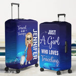 Travel Far Enough, You Meet Yourself - Travel Personalized Custom Luggage Cover - Summer Vacation Gift, Gift For Adventure Travel Lovers