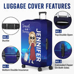 Travel Far Enough, You Meet Yourself - Travel Personalized Custom Luggage Cover - Summer Vacation Gift, Gift For Adventure Travel Lovers