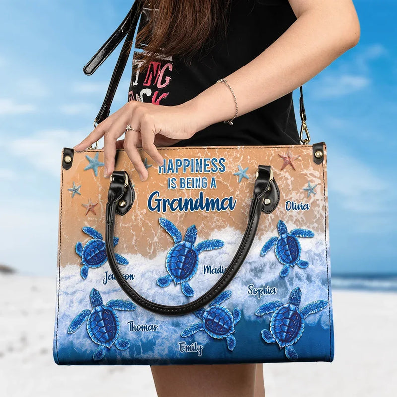 If Nothing Is Going Well, Call Your Grandmother - Family Personalized Custom Leather Handbag - Gift For Mom, Grandma