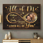 Custom Photo All Of Me Loves All Of You - Couple Personalized Custom Horizontal Poster - Gift For Husband Wife, Anniversary