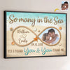 Custom Photo So Many In The Sea Yet I Found You - Couple Personalized Custom Horizontal Poster - Gift For Husband Wife, Anniversary