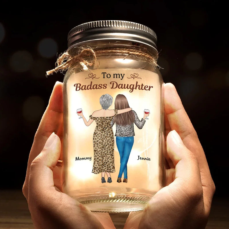 You Are My Greatest Treasure, And I’m Endlessly Proud Of You - Family Personalized Custom Mason Jar Light - Gift For Mom, Daughter