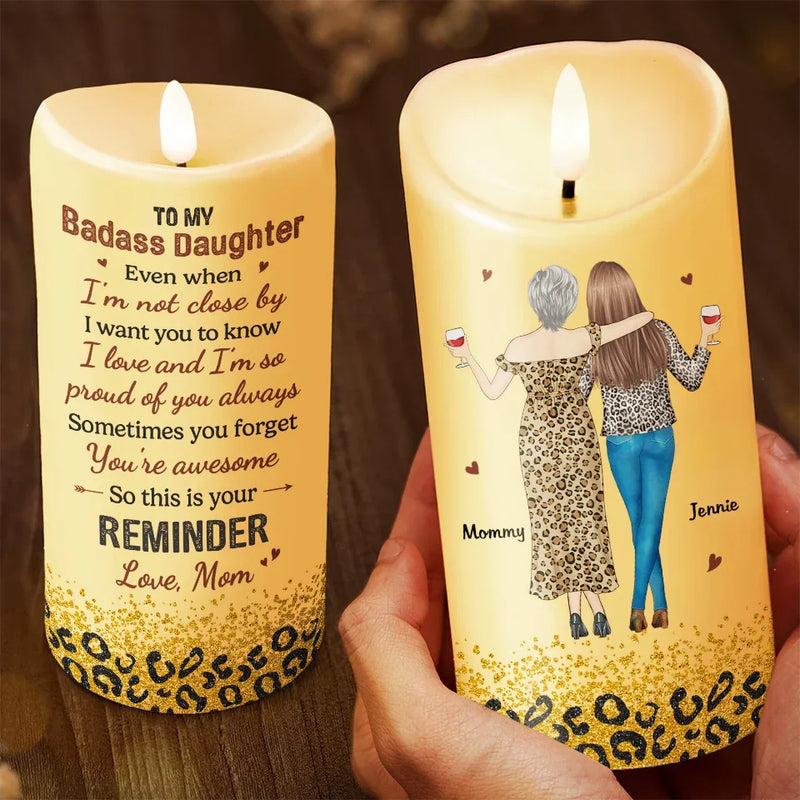 I Love And I'm So Proud Of You Always - Family Personalized Custom LED Candle - Gift For Mom, Daughter