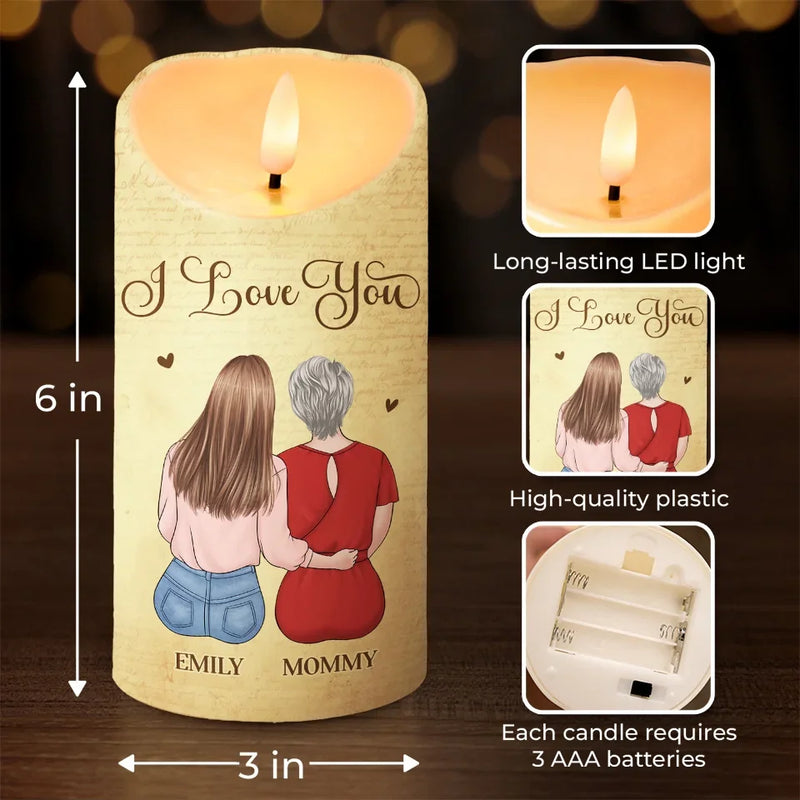 Mom, Your Love Is Our Greatest Treasure - Family Personalized Custom LED Candle - Gift For Mom, Daughter