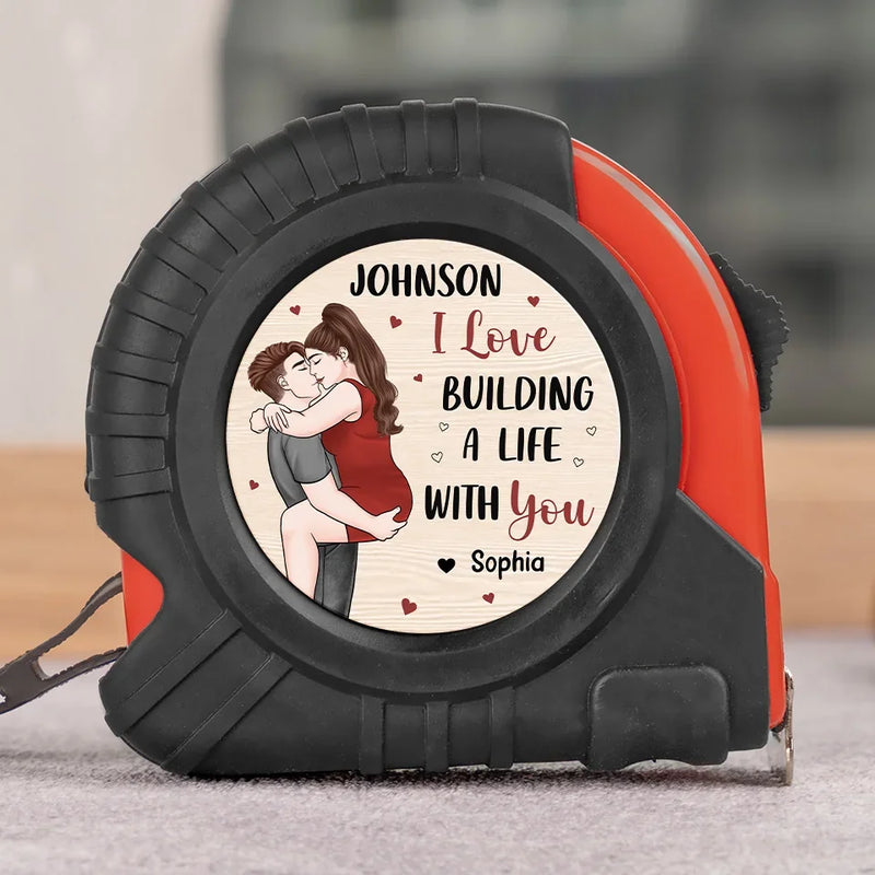 You Make My Heart Smile - Couple Personalized Custom Tape Measure - Gift For Husband Wife, Anniversary