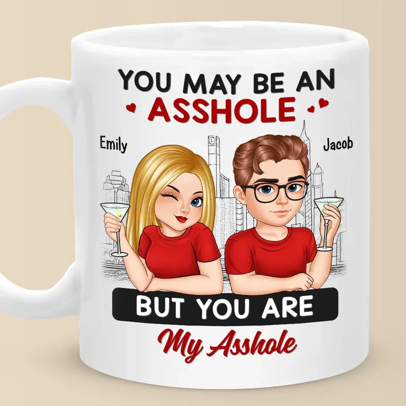 Home Is Wherever I'm With You - Couple Personalized Custom Mug - Gift For Husband Wife, Anniversary
