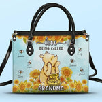 Love Being Called Granny - Family Personalized Custom Leather Handbag - Gift For Mom, Grandma