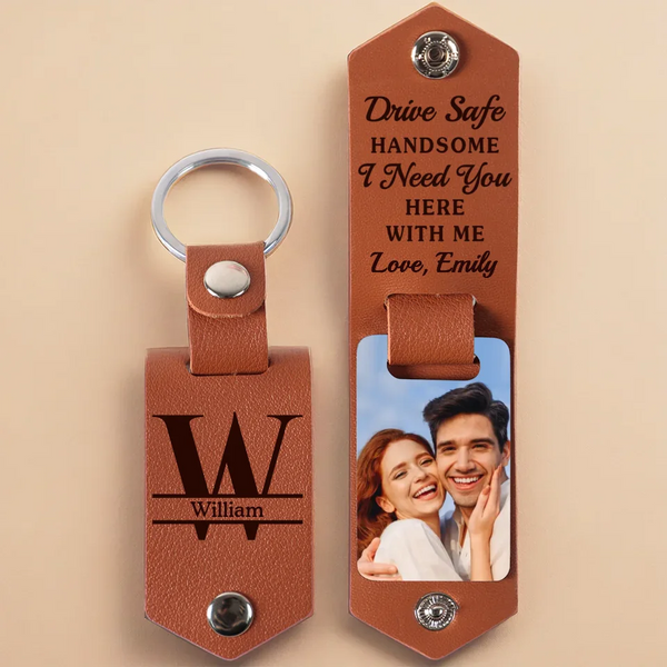 Drive Safe I Need You Here With Me Tag Custom Name Brooch