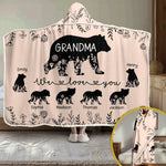 Love Grows Best In Family Gardens - Family Personalized Custom Snuggle Blanket, Hoodie Blanket - Gift For Mom, Grandma