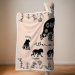 Love Grows Best In Family Gardens - Family Personalized Custom Snuggle Blanket, Hoodie Blanket - Gift For Mom, Grandma
