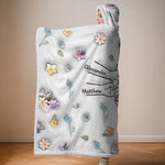 Let's Hold Hands And Brave This World Together - Family Personalized Custom 3D Inflated Effect Printed Snuggle Blanket, Hoodie Blanket - Gift For Family Members