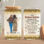 Friends Are The Family We Choose For Ourselves - Bestie Personalized Custom Glass Cup, Iced Coffee Cup - Gift For Best Friends, BFF, Sisters