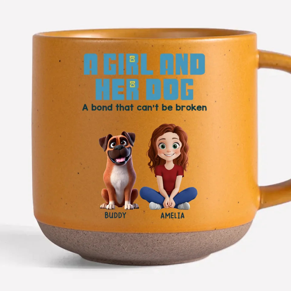 A Bond That Can't Be Broken - Dog Personalized Custom Printed Pottery Mug - Gift For Pet Owners, Pet Lovers
