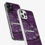 Grandma, Your Love Has Shaped Me In Lasting Ways - Family Personalized Custom Clear Phone Case - Gift For Mom, Grandma