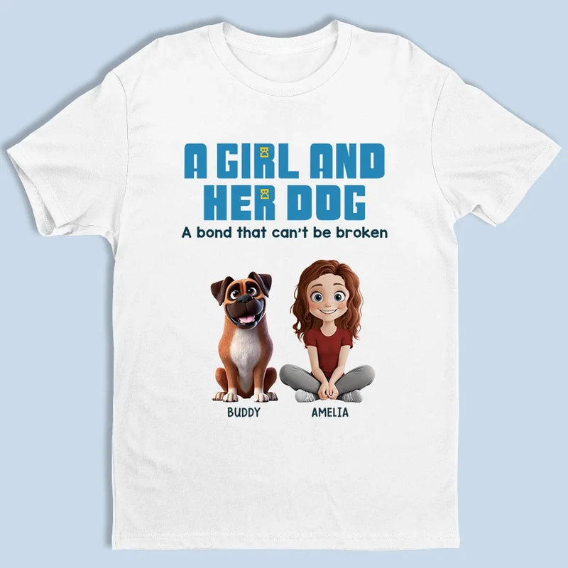 The Bond Between A Girl And Her Dogs Is Life’s Greatest Gift - Dog Personalized Custom Unisex T-shirt, Premium T-shirt, Hoodie - Gift For Pet Owners, Pet Lovers